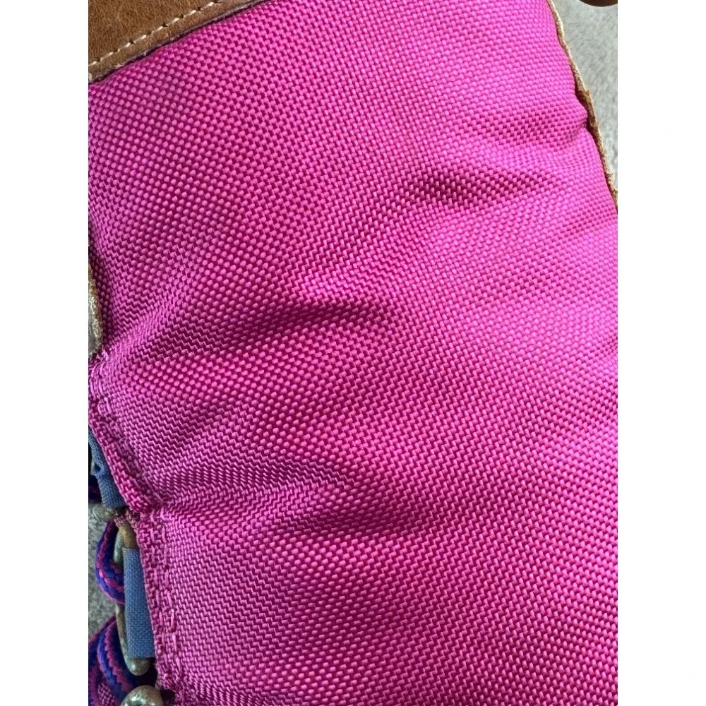 90s Vintage Eddie Bauer Duck Boots Womens 6 Colorblock Teal Magenta Blue Rare